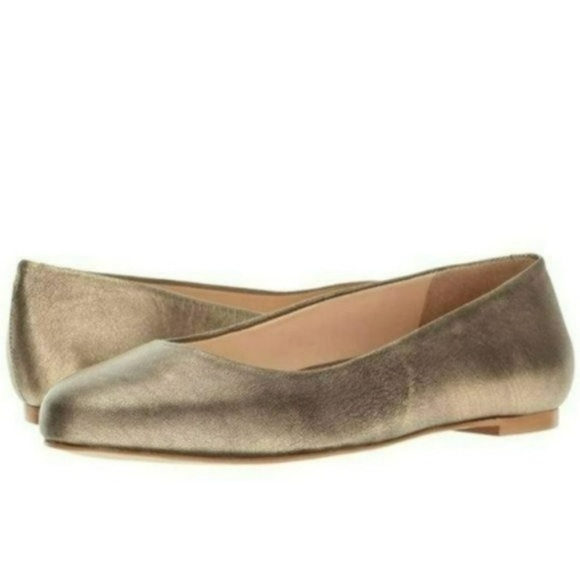 Walking Cradles Shoes - NIB Walking Cradles Gold Leather Bronwyn Flats sz 10W